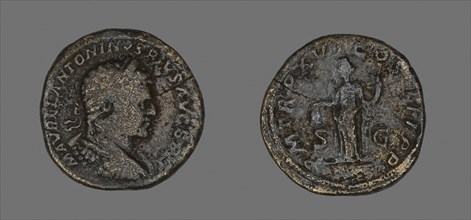Sestertius (Coin) Portraying Emperor Caracalla, AD 213, Roman, minted in Rome, Roman Empire,