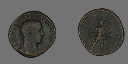 Sestertius (Coin) Portraying Emperor Severus Alexander, AD 231/235, Roman, minted in Rome, Roman