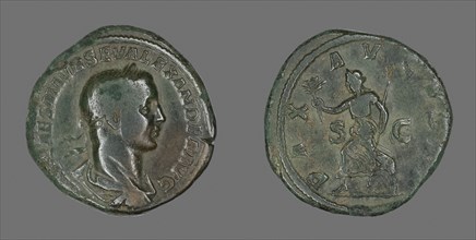 Sestertius (Coin) Portraying Emperor Severus Alexander, AD 222/235, Roman, minted in Rome, Roman