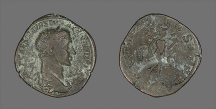 Sestertius (Coin) Portraying Emperor Severus Alexander, AD 266, Roman, minted in Rome, Roman
