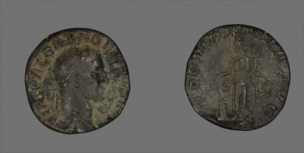 Sestertius (Coin) Portraying Emperor Severus Alexander, AD 232, Roman, minted in Rome, Roman