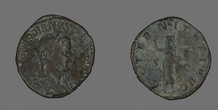Sestertius (Coin) Portraying Emperor Gordianus, AD 241, Roman, minted in Rome, Roman Empire,