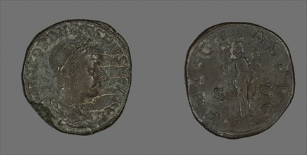 Sestertius (Coin) Portraying Emperor Gordianus, AD 238/244, Roman, Roman Empire, Bronze, Diam. 3.1