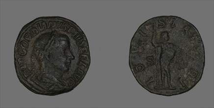 Sestertius (Coin) Portraying Emperor Gordianus, AD 238/244, Roman, Roman Empire, Bronze, DIam. 3