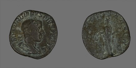 Sestertius (Coin) Portraying Emperor Gordianus, AD 238/244, Roman, Roman Empire, Bronze, Diam. 3