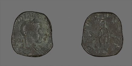 Sestertius (Coin) Portraying Emperor Gordianus, AD 238/244, Roman, Roman Empire, Bronze, Diam. 2.8