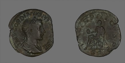 Sestertius (Coin) Portraying Emperor Gordianus, AD 238/244, Roman, Roman Empire, Bronze, Diam. 3.2