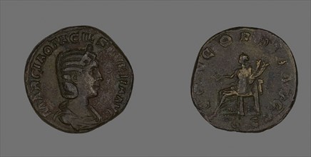 Sestertius (Coin) Portraying Empress Marcia Otacilia Severa, AD 244/249, Roman, Roman Empire,