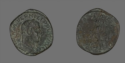 Coin Portraying Philip the Arab, AD 244/249, Roman, Roman Empire, Bronze, DIam. 3 cm, 18.59 g