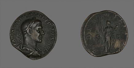 Coin Portraying Philip the Arab, AD 244/249, Roman, Roman Empire, Bronze, Diam. 2.9 cm, 15.71 g