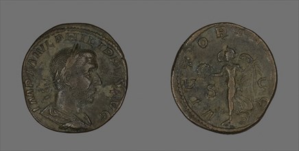Sestertius (Coin) Portraying Philip the Arab, AD 244/247, Roman, Roman Empire, Bronze, Diam. 3 cm,