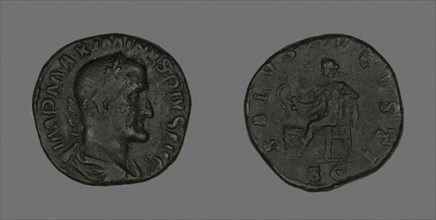 Sestertius (Coin) Portraying Emperor Maximinus, AD 235/238, Roman, minted in Rome, Roman Empire,