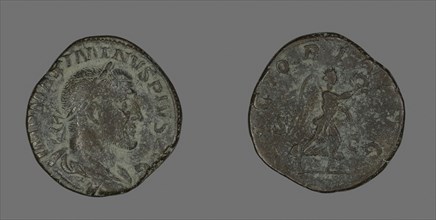 Sestertius (Coin) Portraying Emperor Maximinus, AD 235/236, Roman, minted in Rome, Roman Empire,