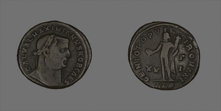 Follis (Coin) Portraying Emperor Galerius Valerius Maximianus (Galerius), about AD 301, Roman,