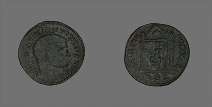 Follis (Coin) Portraying Emperor Maxentius, AD 308/310, Roman, minted in Rome, Roman Empire,