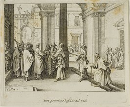 The Tribute to Caesar, from The New Testament, 1635, Jacques Callot (French, 1592-1635), published