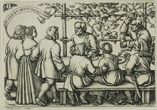 Peasants’ Feast, plate 8 from the Peasants’ Feast or the Twelve Months, 1546, Sebald Beham, German,
