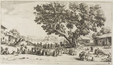 The Fair at Gondreville, 1624, Jacques Callot, French, 1592-1635, France, Etching in black on cream