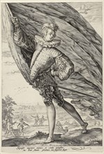 The Standard Bearer, Turned to Left, 1587, Hendrick Goltzius, Dutch, 1558-1617, Netherlands,
