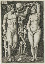 Adam and Eve, 1543, Sebald Beham (German, 1500-1550), after Barthel Beham (German, 1502-1540),