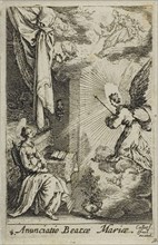The Annunciation, from The Life of the Virgin, n.d., Jacques Callot, French, 1592-1635, France,