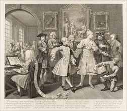 Plate Two, from A Rake’s Progress, June 1735, William Hogarth, English, 1697-1764, England, Etching