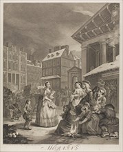Morning, plate one from The Four Times of the Day, May 1738, William Hogarth, English, 1697-1764,