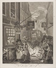 Night, plate four from The Four Times of the Day, May 1738, William Hogarth, English, 1697-1764,