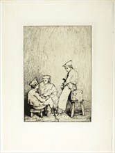 The Menu, c. 1870, Théodule Augustin Ribot, French, 1823-1891, France, Etching on ivory laid paper,