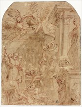 Study for the Trial of Saint Dominic’s and Albigensian Books by Fire, 1614/16, Leonello Spada,