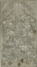 The Trinity with Christ Bearing the Cross, n.d., Raffaello Vanni, Italian, 1596-1667, Italy, Pen
