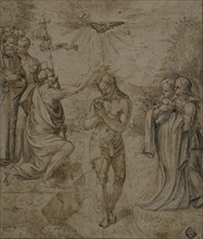 Baptism of Christ, n.d., Unknown artist, Italian, second half of the 16th Century, Italy, Pen and