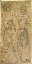 Saint Michael and San Giovanni Gualberto, late 16th century, After Andrea del Sarto, Italian,
