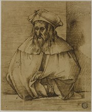 Half-Length Sketch of a Gentleman Wearing Hat and Cape, n.d., Bartolomeo Passarotti, Italian,