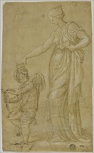 Venus (?) and Cupid, n.d., Circle of Bernardino Campi (Italian, 1521-1591), or possiby Pierino da