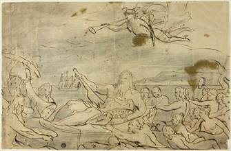 Study for Commerce or the Triumph of the Thames, 1767/80, Attributed to James Barry, Irish,