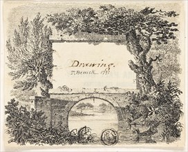 Vignette with Bridge Trees, 1797, Attributed to Thomas Bewick, English, 1753-1828, England, Pen and