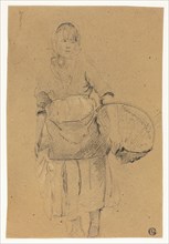 Fisher Girl with Basket, n.d., Attributed to Michel François Dandré-Bardon, French, 1700-1783,