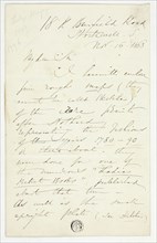 Letter from William Edward Frost, 1863, William Edward Frost (English, 1810-1877), or after Thomas