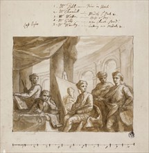 Company of Painters, c. 1719, Attributed to James Thornhill (English, 1675-1734), or William