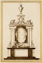 Project for a Monument, c. 1695, Edward Pierce, the younger (English, c. 1630-1695), or Inigo Jones