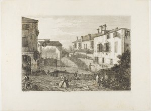 Le Porte Del Dolo, from Vedute, 1735/44, Canaletto, Italian, 1697-1768, Italy, Etching in black on