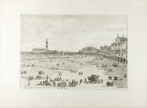 Prà della Valle, from Vedute, 1735/44, Canaletto, Italian, 1697-1768, Italy, Etching in black on