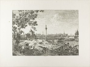Imaginary View of Padua, from Vedute, 1735/44, Canaletto, Italian, 1697-1768, Italy, Etching in