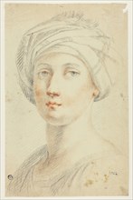 Portrait Bust of Young Woman in Turban, n.d., Attributed to David Allan (Scottish, 1744-1796), or