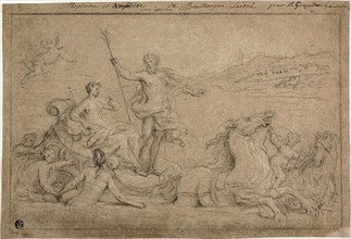 Triumph of Neptune and Amphitrite, 1706–07, Louis de Boullongne the younger, French, 1654-1733,