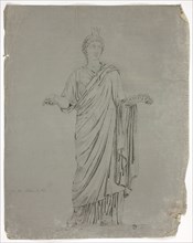 Antique Statue of Standing Goddess with Outstretched Arms, 1774, John Downman, English, 1750-1824,