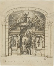 Design for Stage Scenery (Hampton Court) with Mythological Figures, c. 1718, James Thornhill,