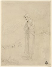 Shepherdess, 1810/20, Richard Westall, English, 1765-1836, England, Graphite heightened with