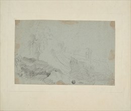 Rocky Landscape with Standing Figure, n.d., Attributed to Richard Wilson, English, 1714-1782,